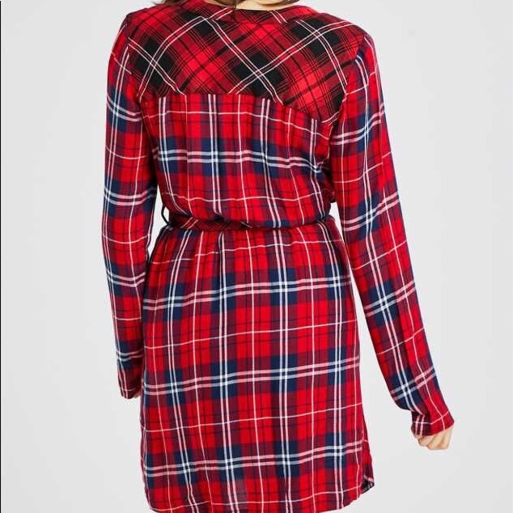 NWT! Altar’d State Red Plaid Flannel Robe - Picture 3 of 8